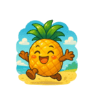 サマー気分のパイナップル★（個別スタンプ：1）