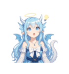 キュートな聖なる龍娘のリアクション（個別スタンプ：4）