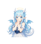 キュートな聖なる龍娘のリアクション（個別スタンプ：7）