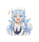 キュートな聖なる龍娘のリアクション（個別スタンプ：8）