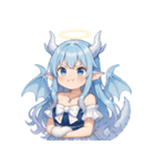 キュートな聖なる龍娘のリアクション（個別スタンプ：9）