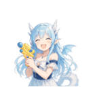 キュートな聖なる龍娘のリアクション（個別スタンプ：10）