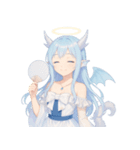 キュートな聖なる龍娘のリアクション（個別スタンプ：12）