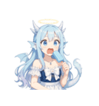 キュートな聖なる龍娘のリアクション（個別スタンプ：14）