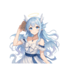 キュートな聖なる龍娘のリアクション（個別スタンプ：15）