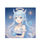 キュートな聖なる龍娘のリアクション（個別スタンプ：16）