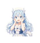 キュートな聖なる龍娘のリアクション（個別スタンプ：18）