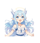 キュートな聖なる龍娘のリアクション（個別スタンプ：21）