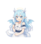 キュートな聖なる龍娘のリアクション（個別スタンプ：22）
