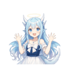 キュートな聖なる龍娘のリアクション（個別スタンプ：23）