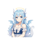 キュートな聖なる龍娘のリアクション（個別スタンプ：24）