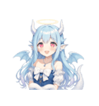 キュートな聖なる龍娘のリアクション（個別スタンプ：25）