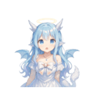 キュートな聖なる龍娘のリアクション（個別スタンプ：28）