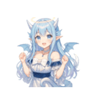 キュートな聖なる龍娘のリアクション（個別スタンプ：29）