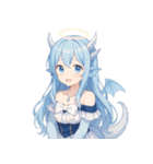 キュートな聖なる龍娘のリアクション（個別スタンプ：30）