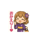 ゆるふわ浴衣女子の夏用LINEスタンプ2（個別スタンプ：8）