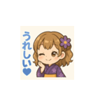 ゆるふわ浴衣女子の夏用LINEスタンプ2（個別スタンプ：9）