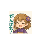 ゆるふわ浴衣女子の夏用LINEスタンプ2（個別スタンプ：11）