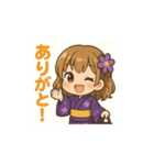 ゆるふわ浴衣女子の夏用LINEスタンプ2（個別スタンプ：16）