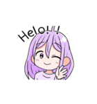 ゆるっと紫ちゃんの毎日スタンプ（個別スタンプ：1）