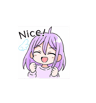 ゆるっと紫ちゃんの毎日スタンプ（個別スタンプ：3）