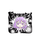 ゆるっと紫ちゃんの毎日スタンプ（個別スタンプ：8）