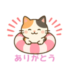 収まりネコシリーズ、ビッグシリーズ 夏（個別スタンプ：4）