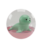 アザラシアザラシカプセルトイ（個別スタンプ：1）