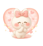 3D風❤️らぶうさ❤️ふんわりましゅまろ❤️（個別スタンプ：18）