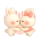 3D風❤️らぶうさ❤️ふんわりましゅまろ❤️（個別スタンプ：26）