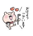 【再販】ゴルフ仲間に送る年末年始♡くまこ（個別スタンプ：25）
