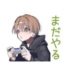 ゆるパーカーくん★徹夜ゲーム（個別スタンプ：5）