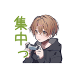 ゆるパーカーくん★徹夜ゲーム（個別スタンプ：17）