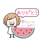 ゆるかわ♡夏（個別スタンプ：1）