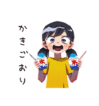 子ども（女の子）の夏★ほんわか（個別スタンプ：4）