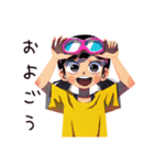 子ども（女の子）の夏★ほんわか（個別スタンプ：36）