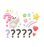 うさぎが好き♡カラフル可愛い3D（個別スタンプ：25）