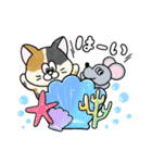夏！毎年使える！にゃんぴーす（個別スタンプ：1）