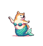 人魚なマーメイド太っちょ柴犬（個別スタンプ：18）