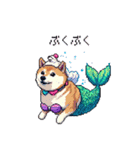 人魚なマーメイド太っちょ柴犬（個別スタンプ：19）