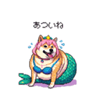 人魚なマーメイド太っちょ柴犬（個別スタンプ：30）