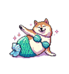 人魚なマーメイド太っちょ柴犬（個別スタンプ：31）