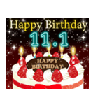 11月上旬❤️日付入❤️誕生日おめでとう❣️（個別スタンプ：1）