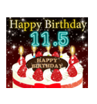 11月上旬❤️日付入❤️誕生日おめでとう❣️（個別スタンプ：5）