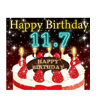 11月上旬❤️日付入❤️誕生日おめでとう❣️（個別スタンプ：7）