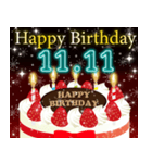 11月上旬❤️日付入❤️誕生日おめでとう❣️（個別スタンプ：11）