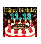 11月上旬❤️日付入❤️誕生日おめでとう❣️（個別スタンプ：13）