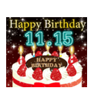 11月上旬❤️日付入❤️誕生日おめでとう❣️（個別スタンプ：15）