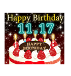 11月下旬❤️日付入❤️誕生日おめでとう❣️（個別スタンプ：2）