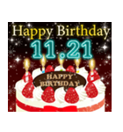 11月下旬❤️日付入❤️誕生日おめでとう❣️（個別スタンプ：6）